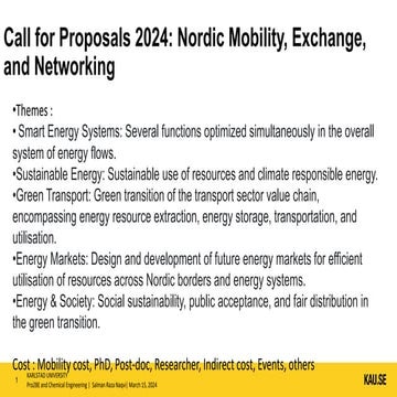 Nordic energy mobility program for research
