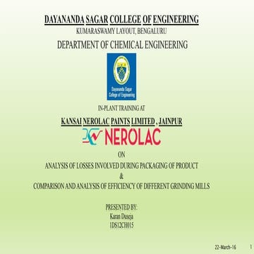 Nerolac paints internship