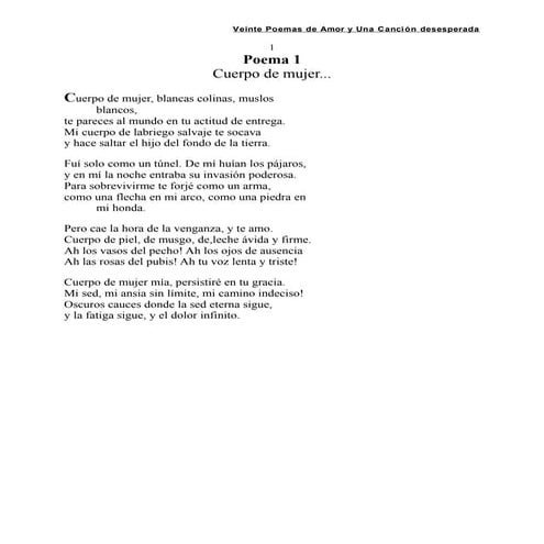 Pablo Neruda. 20 poemas