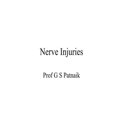 Nerve injuries prof g s patnaik