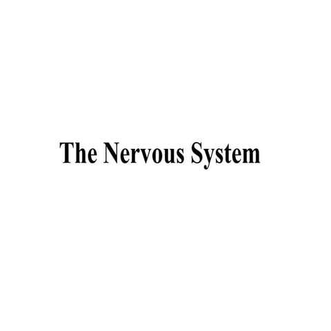 Introduction to nervous system, structure and functions of neurons | PPT