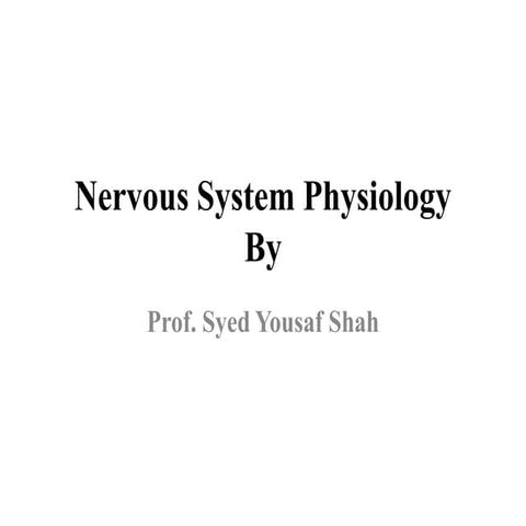 Nervous System Physiology Power Point Presentation