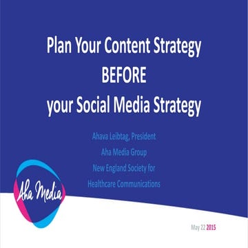 Plan Your Content Strategy Before Your Social Media