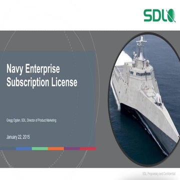 SDL NESL Program and The Standard NAVSEA Integrated Publishing Process (SNIPP...