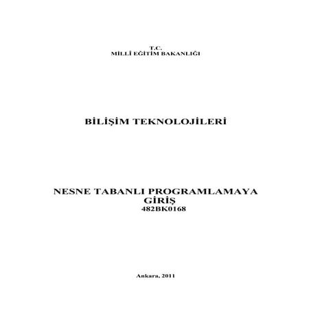 Nesne tabanlı programlamaya giriş