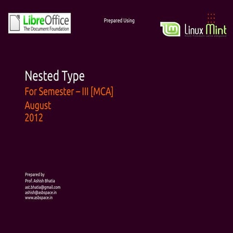 Nested and Enum in Java | PPT
