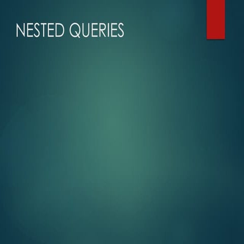 Comprehensive Guide to Nested Queries in SQL: Types, Examples, and ...