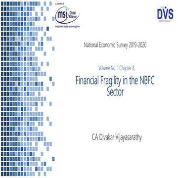 National Economic Survey - Volume I - Chapter 8 Financial Fragility In The NB...