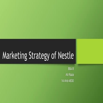 Marketing Strategy of Nestle ppt