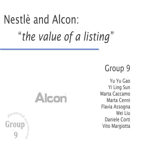 Nestlé and Alcon -case | PDF