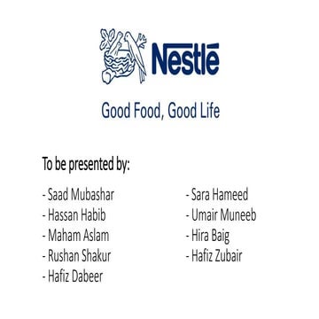 Marketing Mix of Nestle Company 