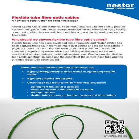 Nestor cables flexible tube fibre optic cables | PDF