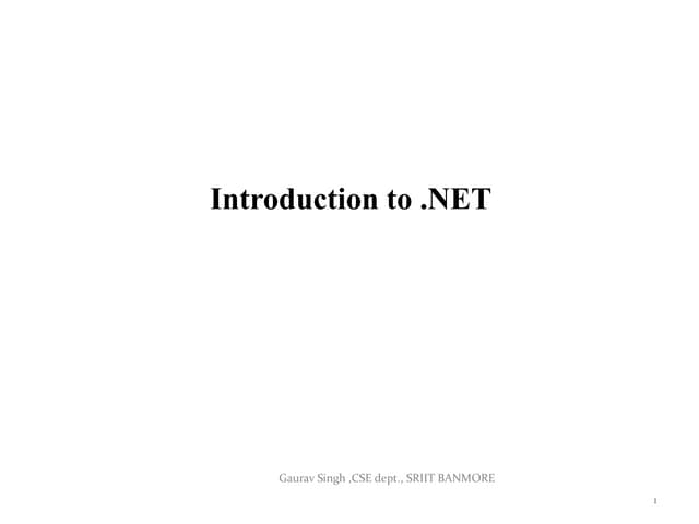 srgoc dotnet_ppt