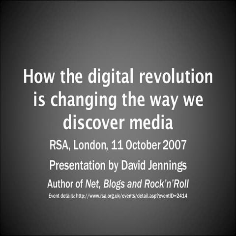 Net, Blogs and Rock'n'Roll