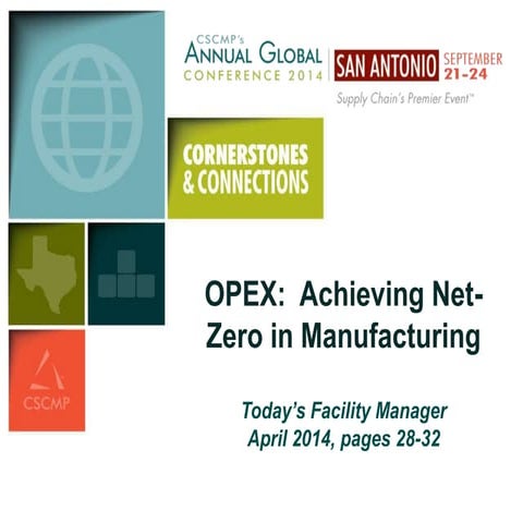 CSCMP 201 Net-Zero in Manufacturing