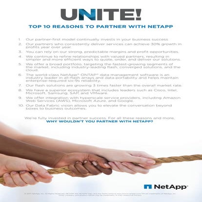 Top 10 Reasons to Partner with NetApp