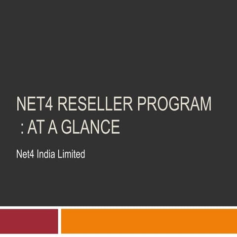 Net4 Reseller Program: At a Glance