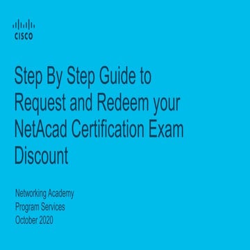 Netacad certification exam_discount_-_step_by_step_guide | PPTX