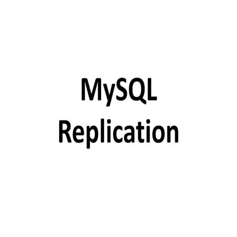 mysql replication | PPT