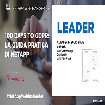 NetApp Webinar: 100 Days to GDPR: La guida pratica di NetApp