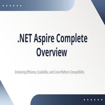 How to Optimize Performance with .Net Aspire.pptx
