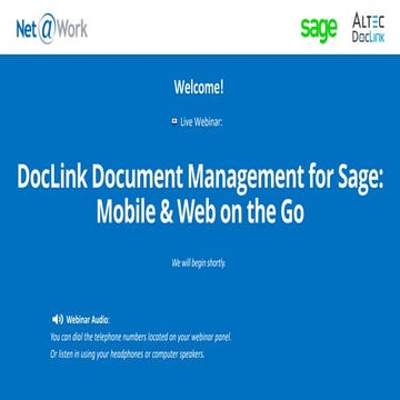 DocLink Document Management for Sage - Mobile & Web on the Go 