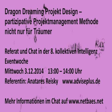 Dragon Dreaming Projekt Design – partizipative Projektmanagement Methode nich...