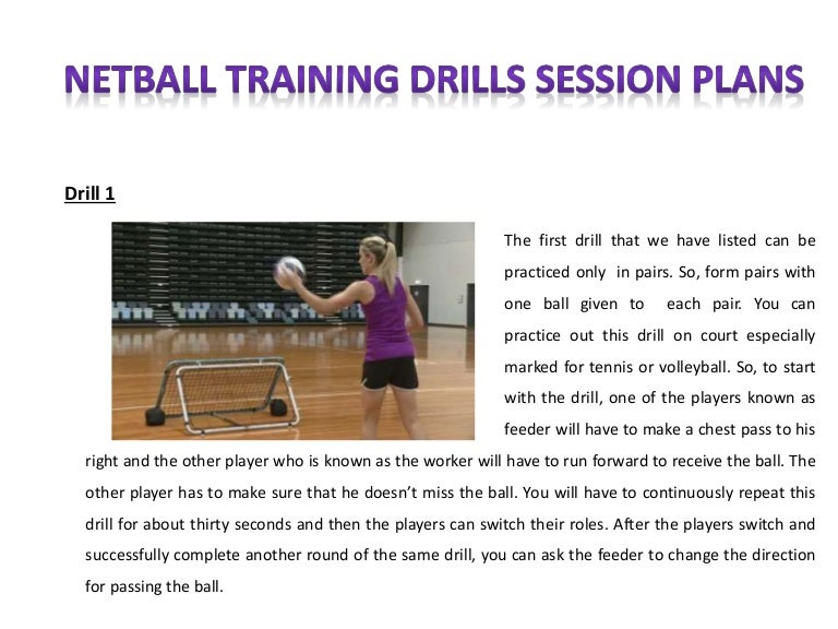 Netball training drills