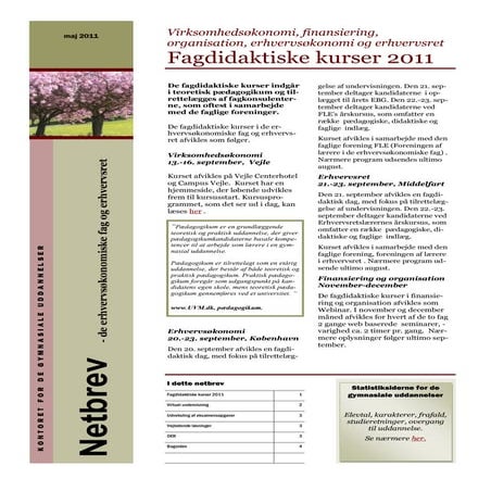 Netbrev maj 2011