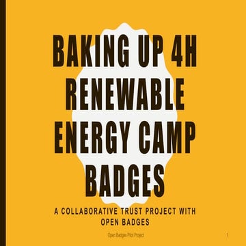 Netc2015 - Baking Up 4H Renewable Energy Camp Badges