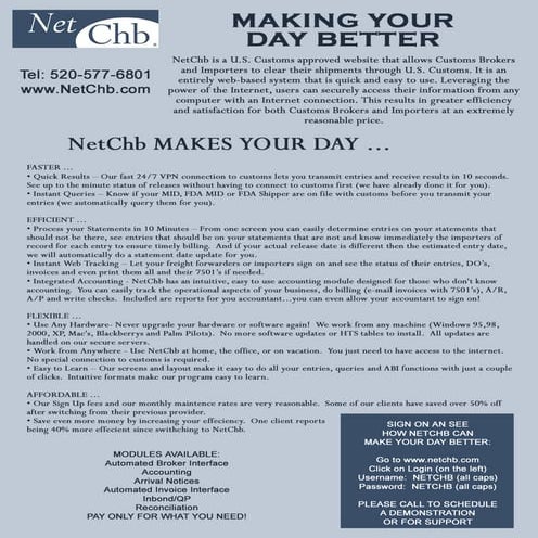 NetChb Intro Brochure | PDF