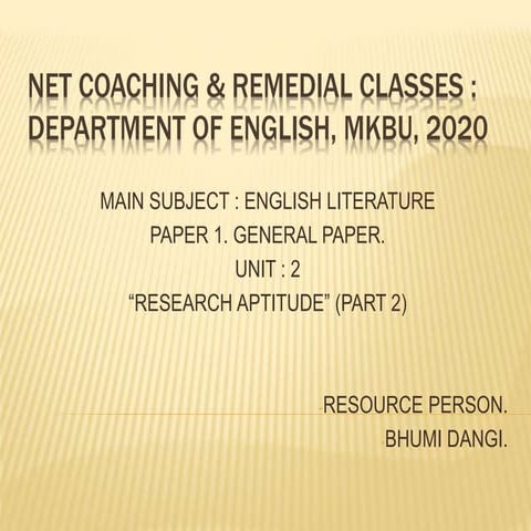 Net coaching &amp; remedial classes p 1 part 2 research