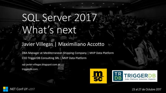 Net conf uy 2017   sql 2017