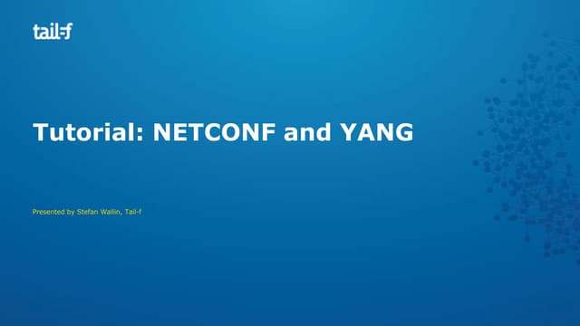NETCONF YANG tutorial