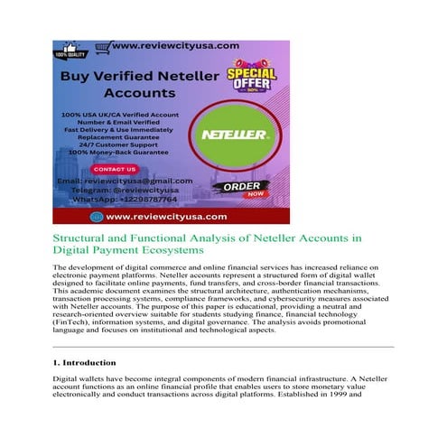How to Secure Verified Neteller Accounts in 2026 | PDF