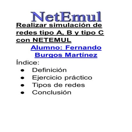 Netemul | PDF