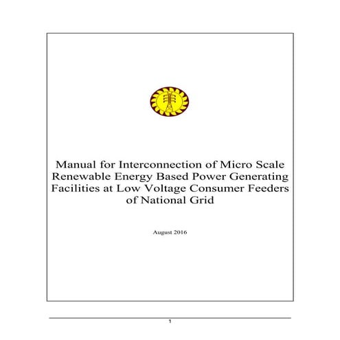 Net energy metering manual for three schemes