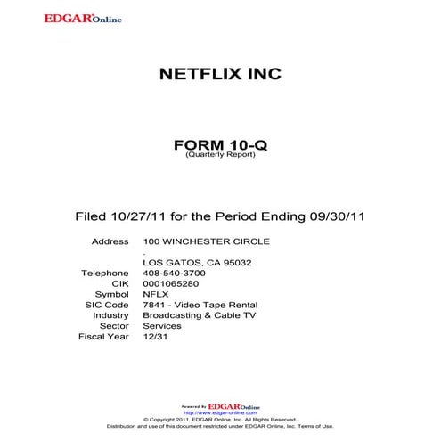 Netflix 3 t 2011
