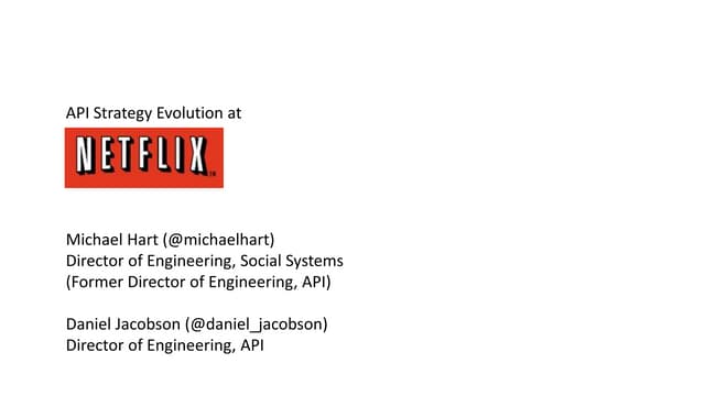 API Strategy Evolution at Netflix