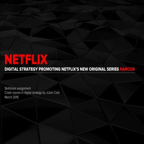 Digital strategy for Netflix: Narcos
