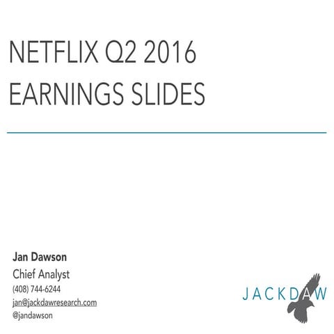 Netflix Q2 2016 Earnings Slides