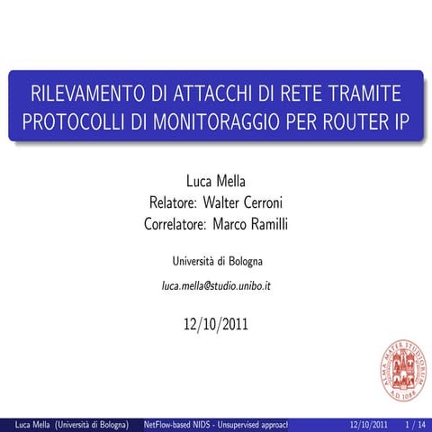  Rilevamento di attacchi di rete tramite protocolli di monitoraggio per route...