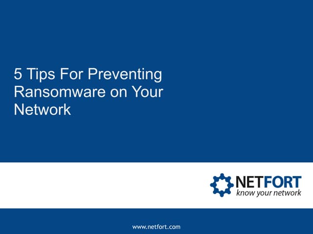 Preventing Ransomware On Network photo