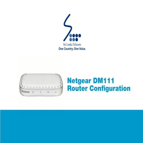 Netgear DM111 Router Configuration Guide | PDF