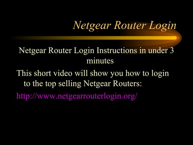 Netgear Router Login