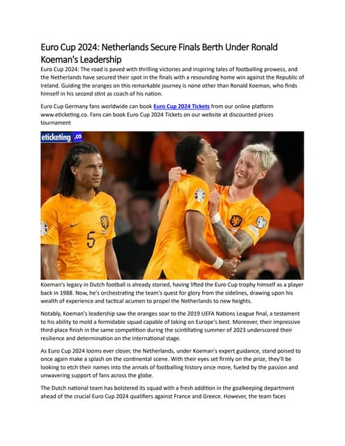 England vs. Netherlands: A Historic Clash of Titans on the Horizon - Fan Expectations and Excitement Build-up