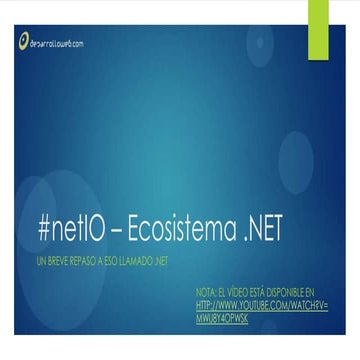 #netIO 1 - Ecosistema .NET