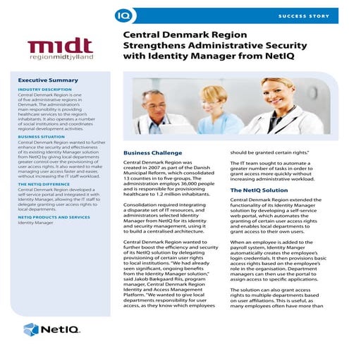 Central Denmark Region Strengthens Administrative Security with Identity Mana...