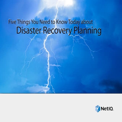 NetIQ Disaster Recovery ebook