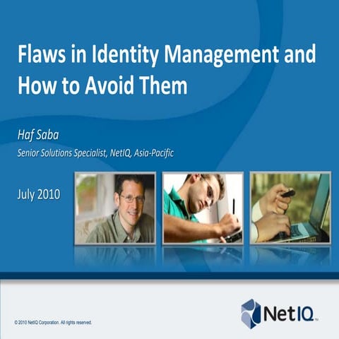 Flaws in Identity Management and How to Avoid Them